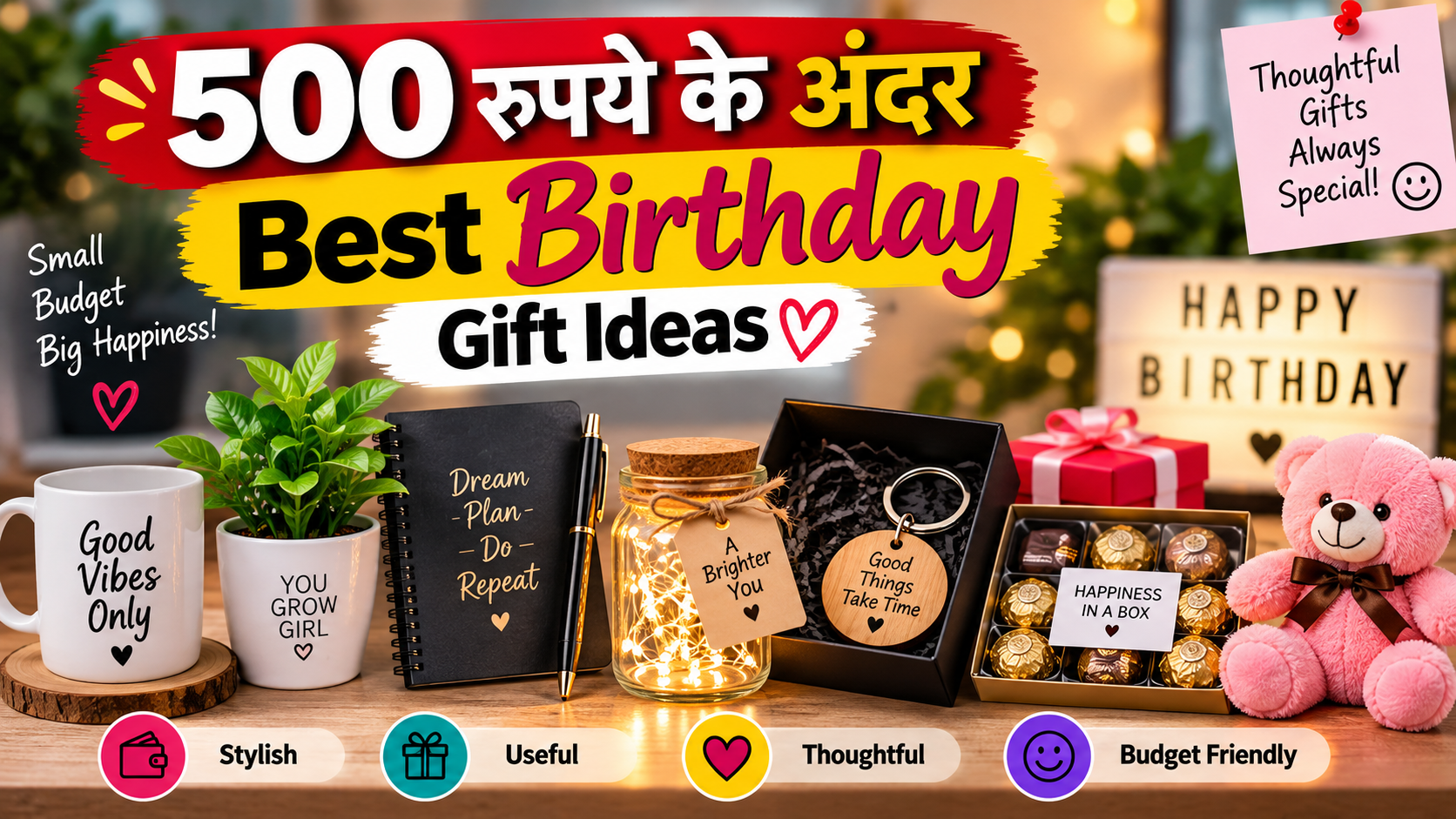 500 रुपये के अंदर 11 Best Birthday Gift Ideas [2026] | Budget में Perfect Presents